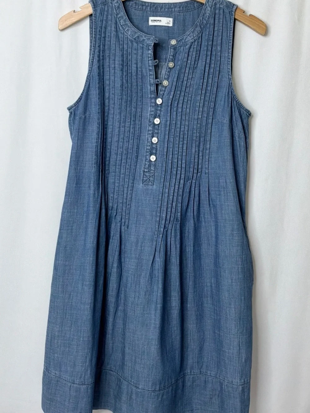 Sonoma Goods for Life Women’s Denim Colored Mini Sleeveless Dress - Picture 1 of 5